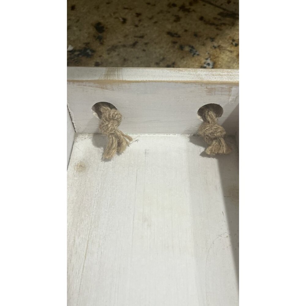 Wood Toilet Paper Holder Hello Sweet Cheeks & Nice Butt Bathroom Decor Tray Box - Picture 7 of 8